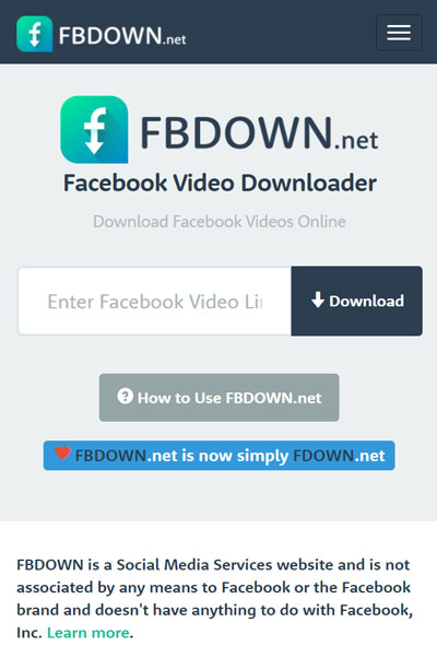 how to download facebook videos on fbdown.net